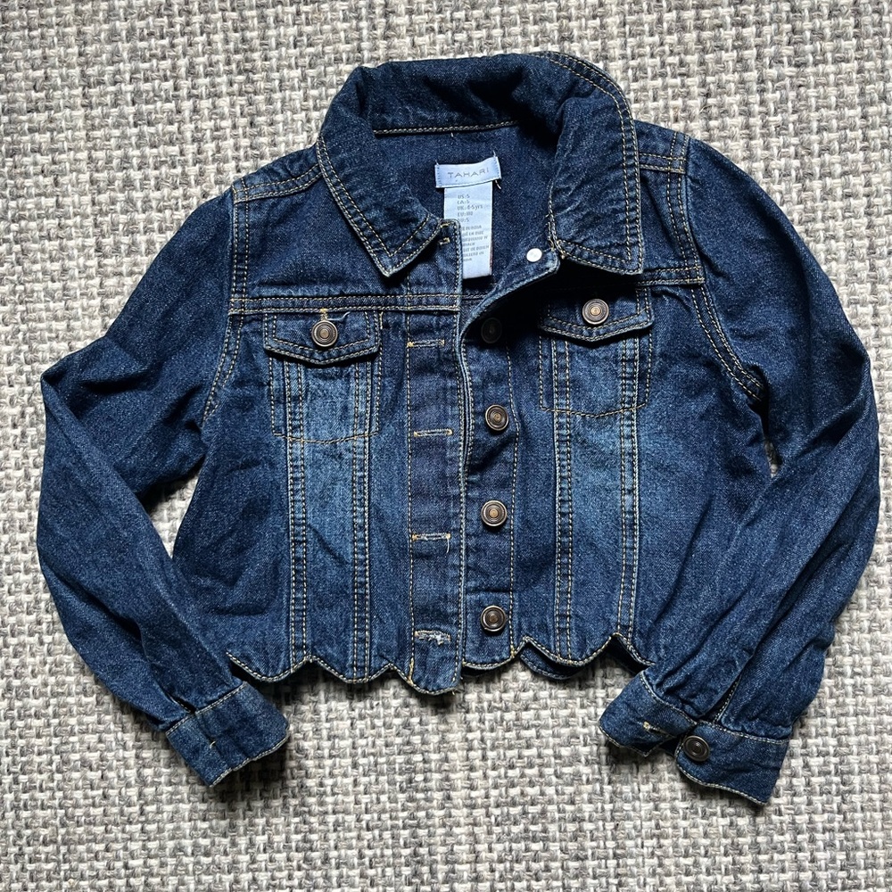 Tahari Dark Blue 5T Kids Jean Jacket